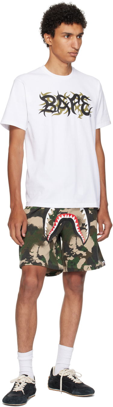 T-paita BAPE Trial Camo 'BAPE' Logo T-Shirt Valkoinen | 001TEL301037M, 3