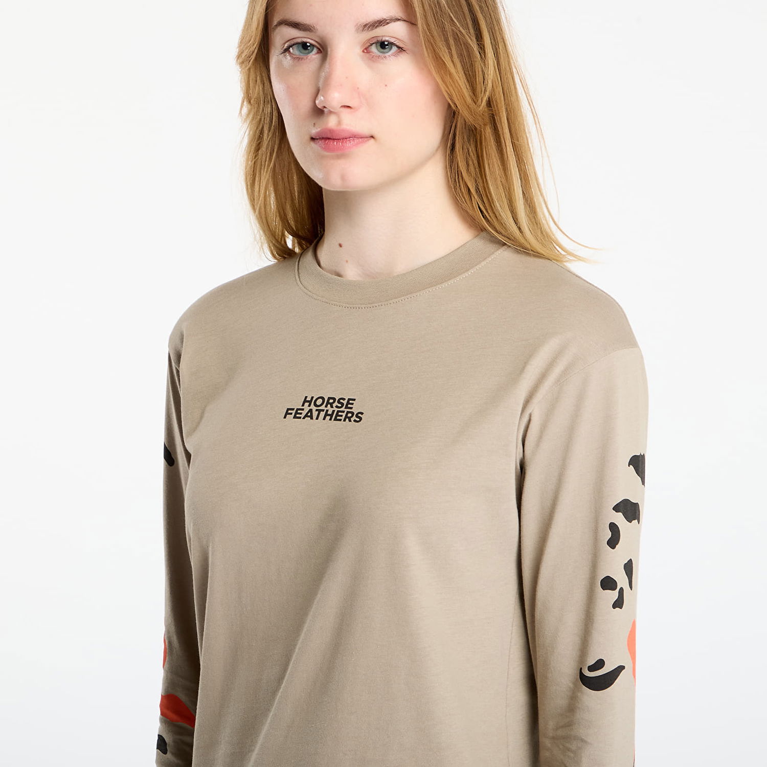 T-paita Horsefeathers Long-Sleeve Top Reiko Beige | SW958A, 1