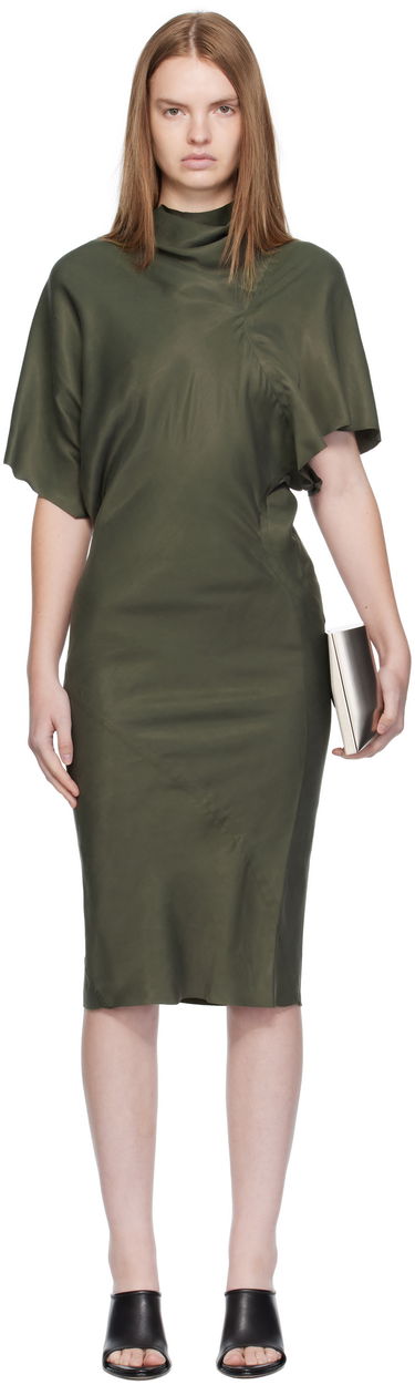 Mekko Rick Owens Rick Owens Seb Midi Dress Vihreä | RP02E4543 HSCH, 0