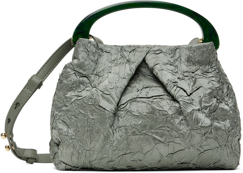 Käsilaukku Dries Van Noten Dries Van Noten Small Folded Crushed Bag Vihreä | 251-011524-1428