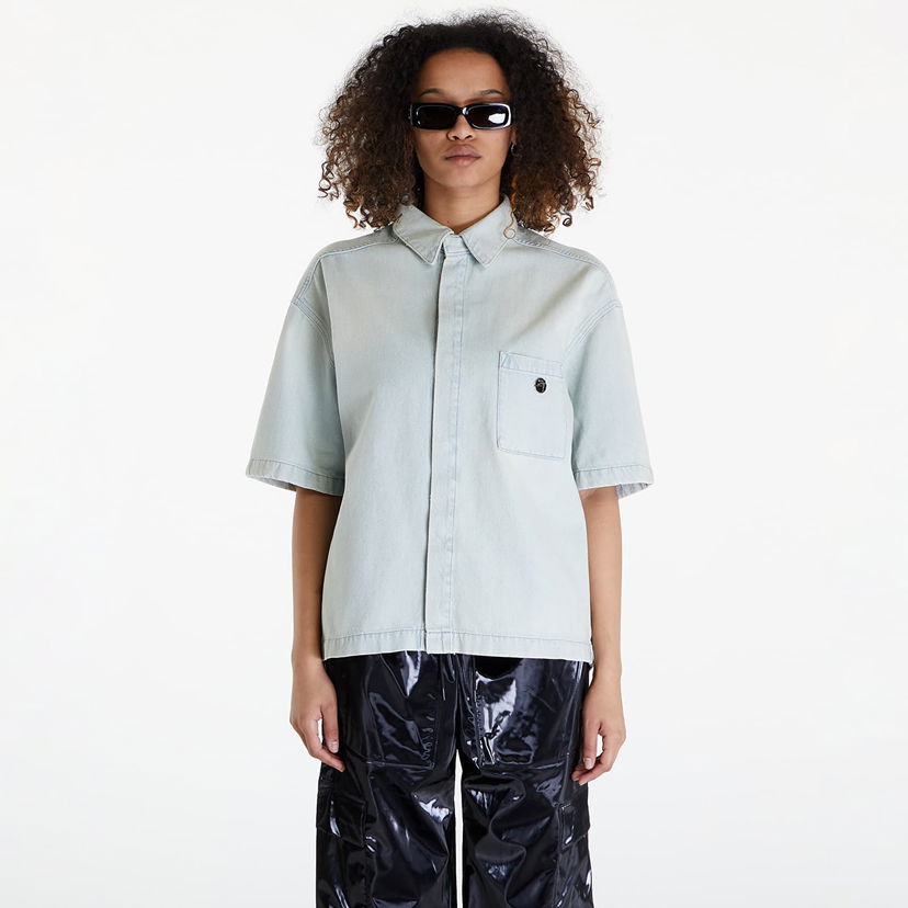 Paita Ambush Boxy Fit Denim Shirt UNISEX Light Blue Sininen | BMYD001S24DEN0024200