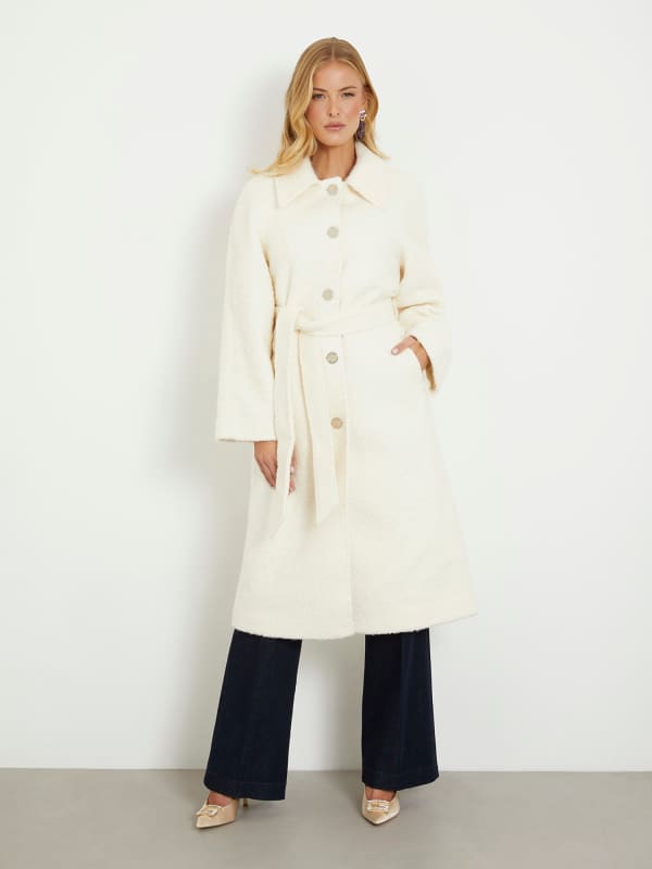 Takit GUESS Faux Fur Coat Valkoinen | W4RL44WG2M0, 0