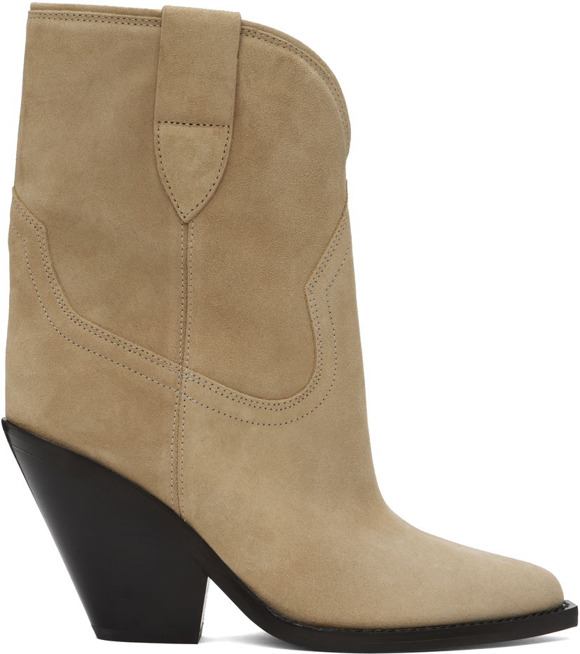 Tennarit ja kengät ISABEL MARANT Isabel Marant Leyane Suede Ankle Boots Beige | 23PBO0004FA-A1A07S