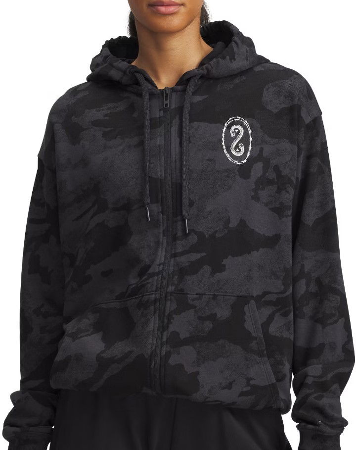 Huppari Under Armour Project Rock Heavyweight Full Zip Hoodie Musta | 1389708-001