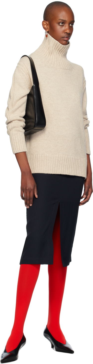 Villapaita &Daughter Tunic Turtleneck Sweater Beige | H40670, 3