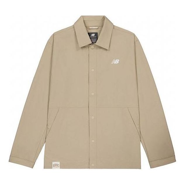 Tuulitakki New Balance Athletic Sports Club Coach Jacket Beige | NAE22101-DB