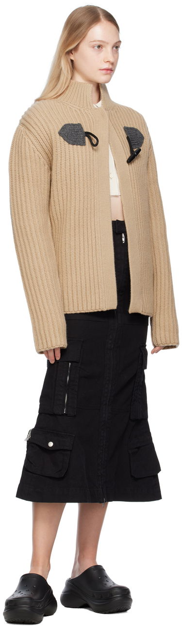 Villapaita We11done We11done Duffle Knit Cardigan Beige | WD-KC3-23-655-U-BG, 3