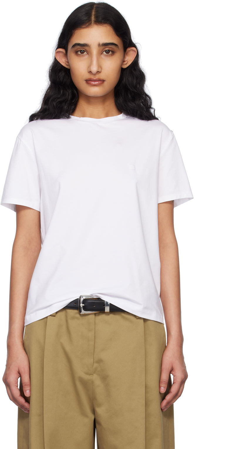 T-paita Acne Studios Acne Studios Regular Fit T-Shirt Valkoinen | CL0309-