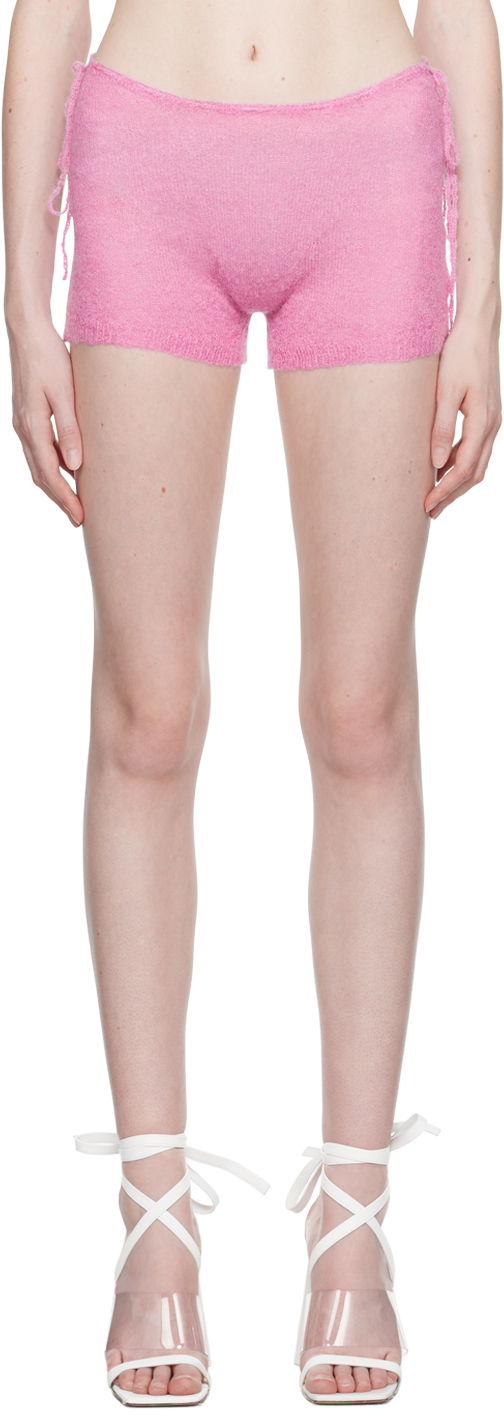 Shortsit GUIZIO Guizio Side Tie Shorts Vaaleanpunainen | H23607S018