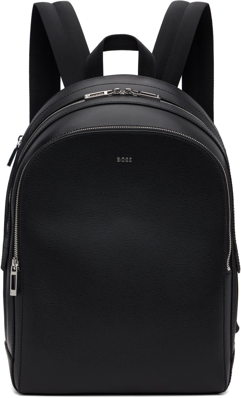 Reppu BOSS BOSS Leather Backpack Musta | 50548273