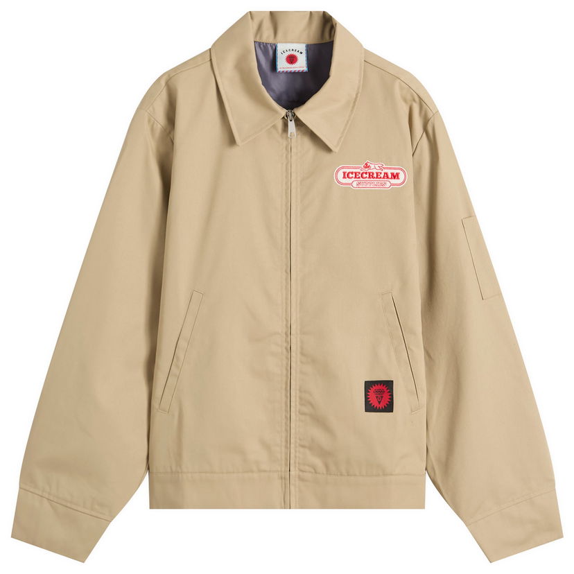 Takki BBC IceCream IC Supplies Work Jacket, Size Large Beige | IC25305-BRN
