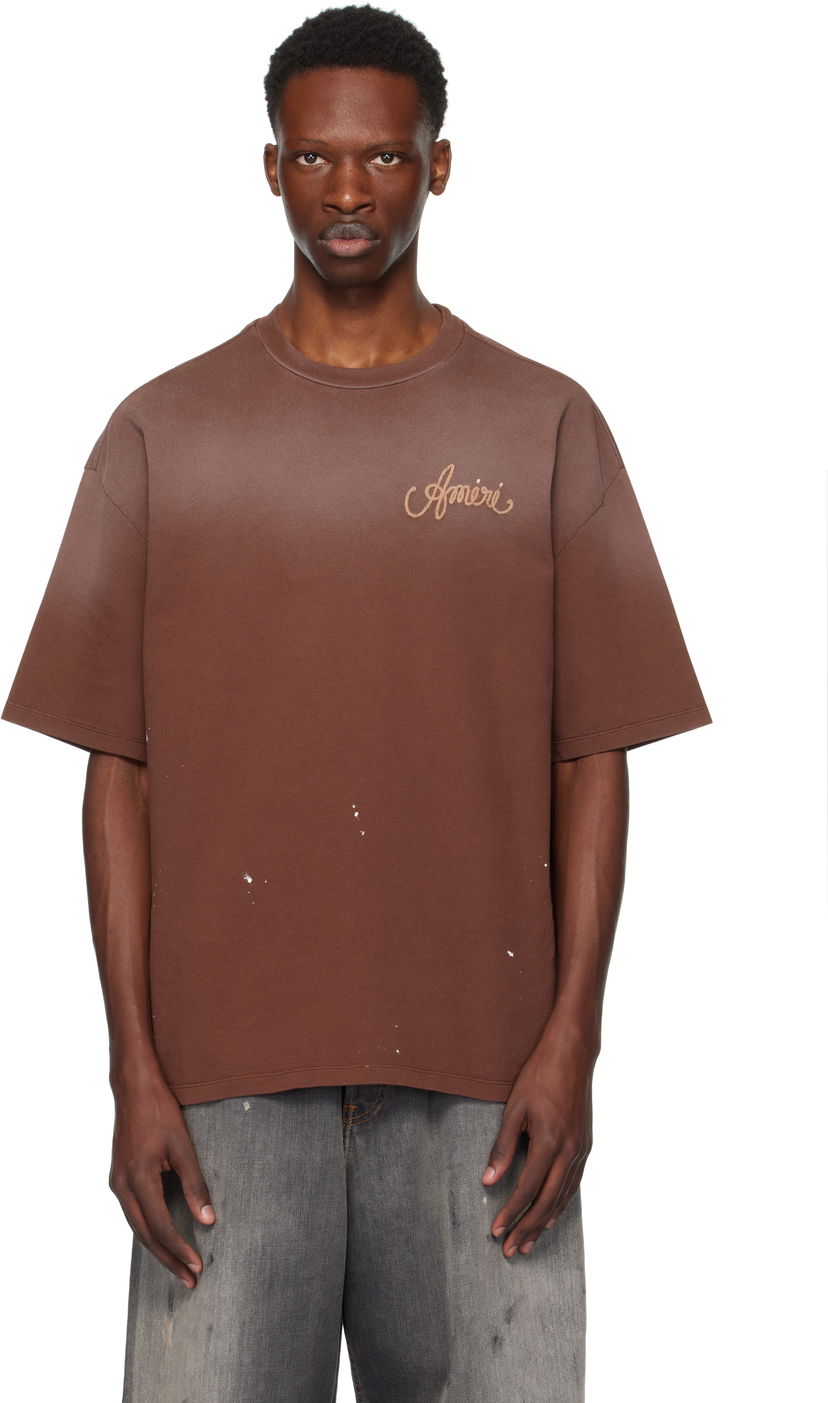 T-paita AMIRI AMIRI Design Studio T-Shirt Ruskea | AMJYTE1213