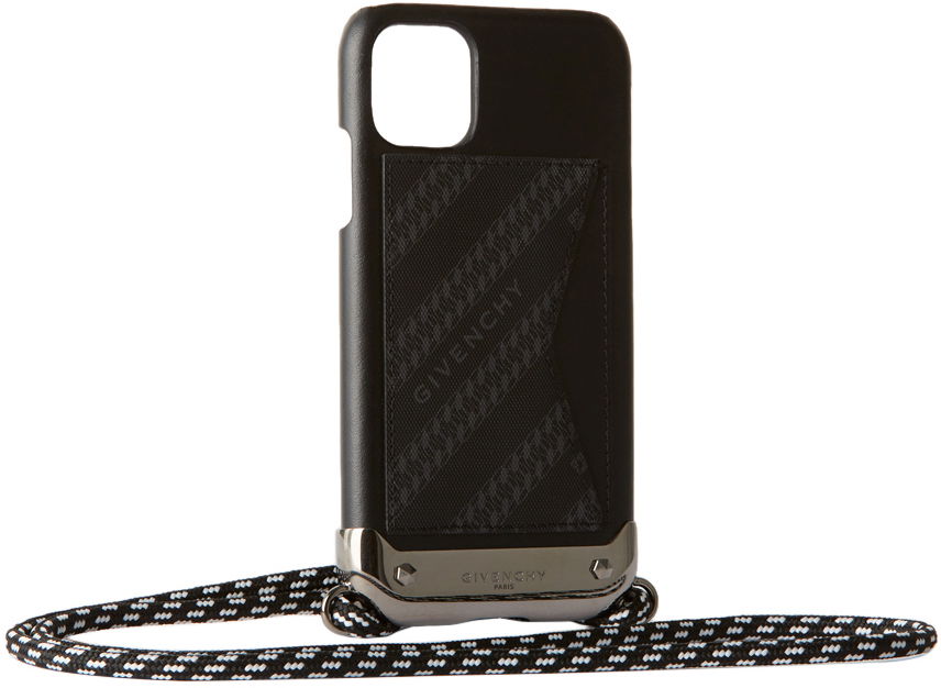 Käsilaukku Givenchy Leather iPhone 11 Case with Lanyard Musta | BK605WK0Z0, 1
