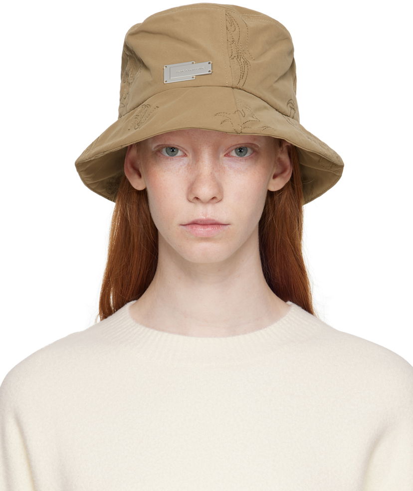 Hattu Feng Chen Wang Feng Chen Wang Quilted Bucket Hat Beige | FUF14AC15K