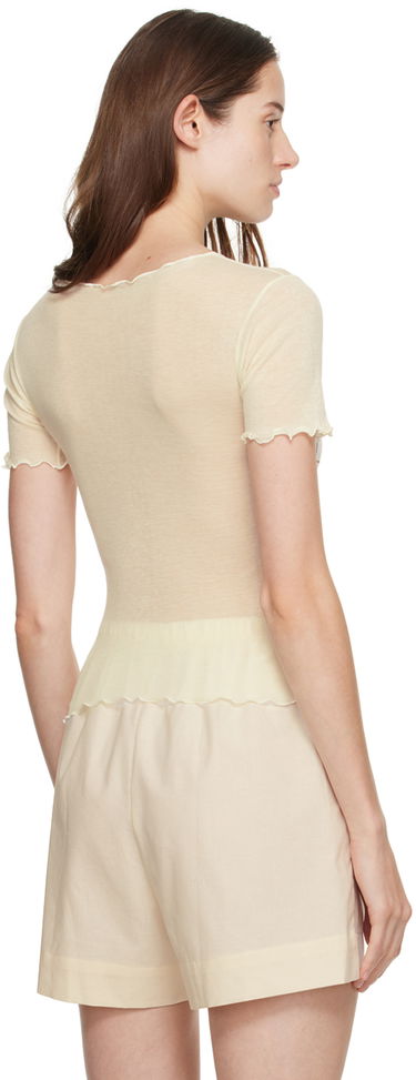 T-paita Baserange Baserange Aroostook Lettuce Edge T-Shirt Beige | TOAR-CG-000, 2