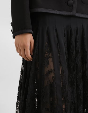 Hame Dolce & Gabbana Dolce & Gabbana Lace Pleated Midi Skirt Musta | F4B6XTFUABFN0000, 3