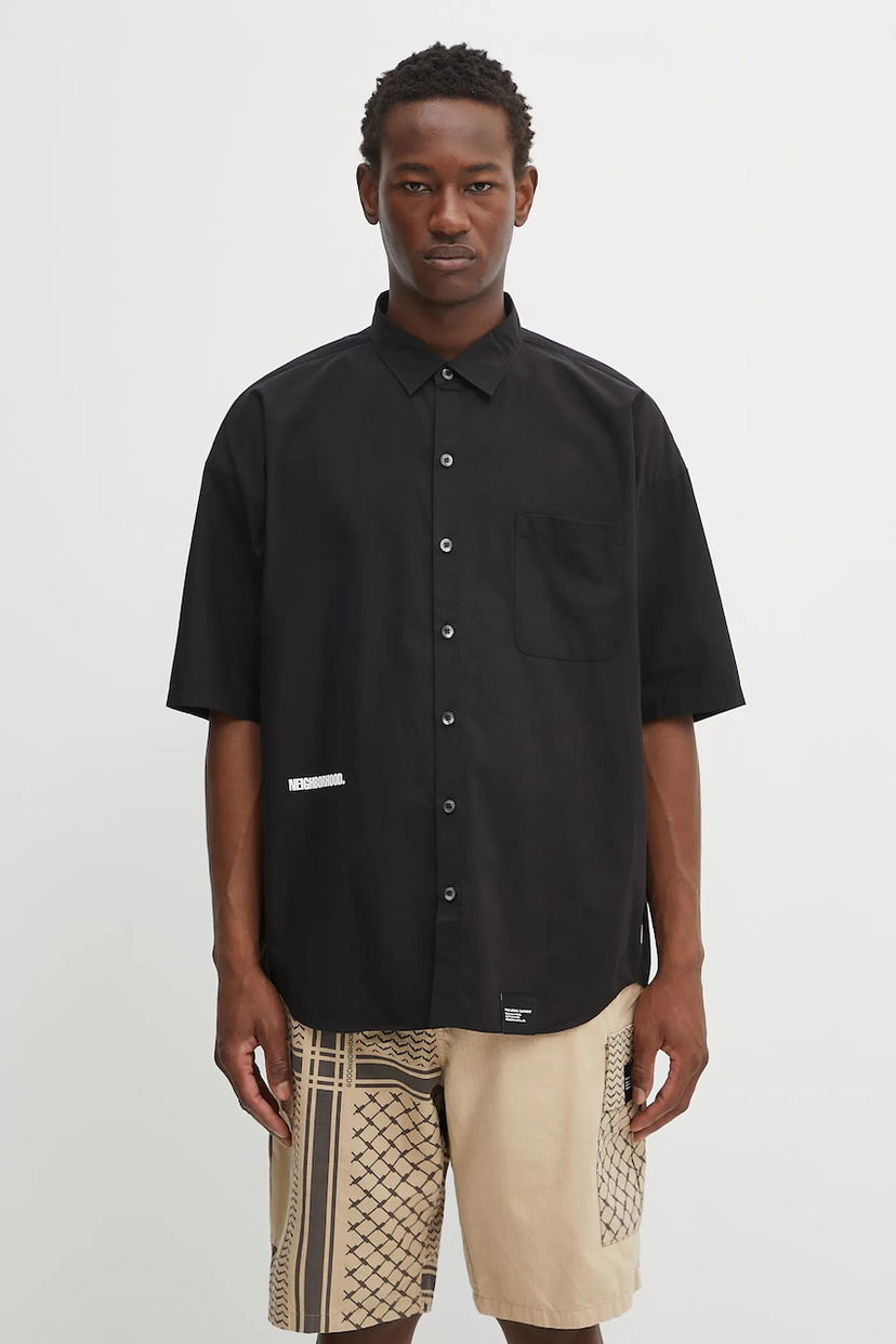 Paita Neighborhood NEIGHBORHOOD Relaxed Fit Over Shirt Musta | 251BENH.SHM02