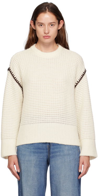 Villapaita rag & bone Rag & Bone Women's Katie Crocheted Sweater Valkoinen | WAS24F049SA49, 0