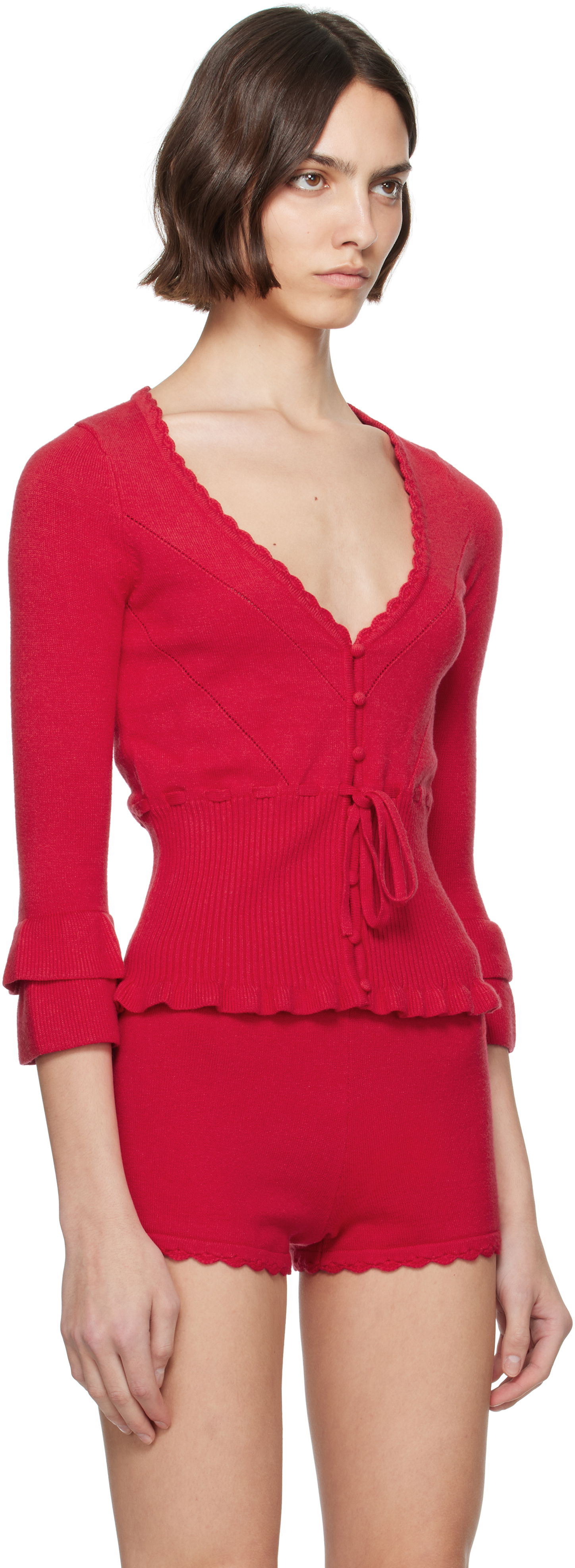 Villapaita GUIZIO Guizio Mathilde Knitted Cardigan Punainen | S25111S052, 1