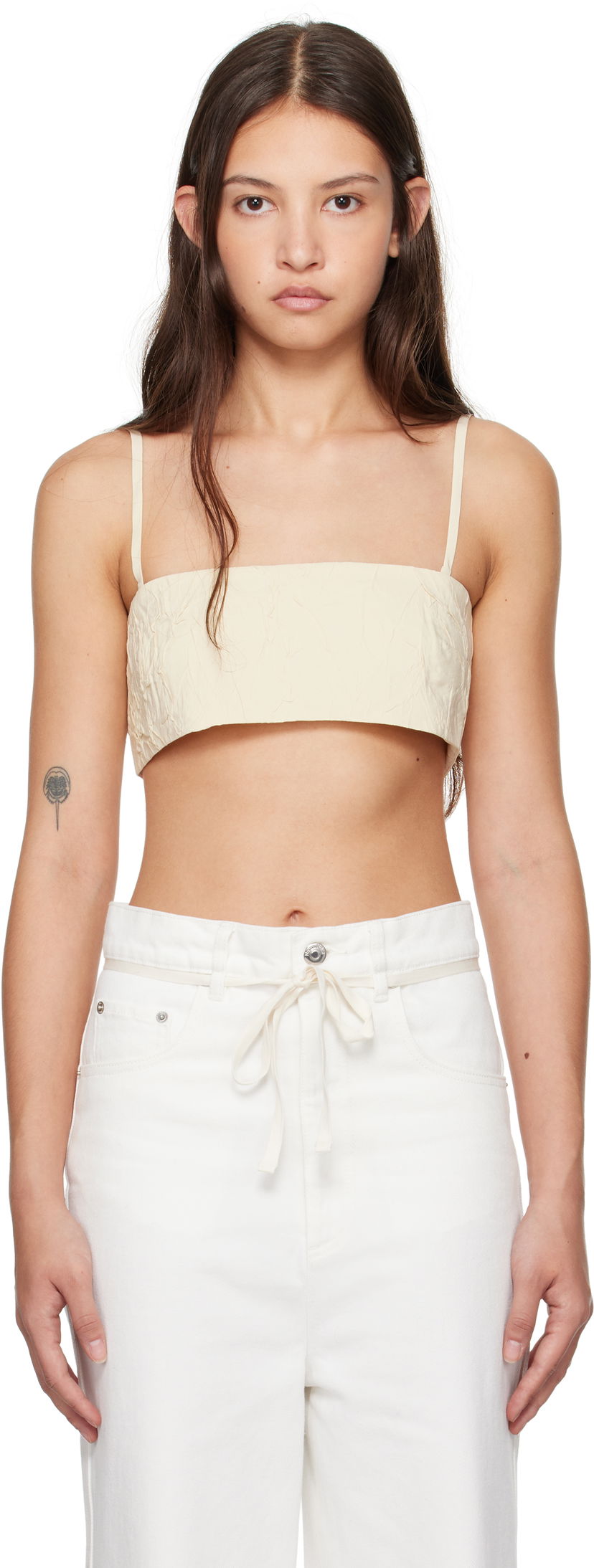 Tankkitoppi Nanushka Nanushka Cressy Bandeau Top Valkoinen | NW24FWTP38671