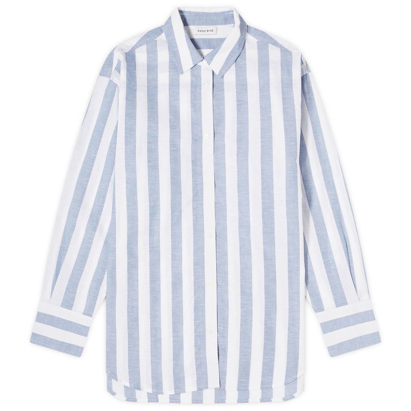 Paita Anine Bing Plaza Striped Shirt Sininen | A-07-5834-STR1