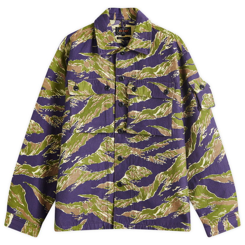 Paita BEAMS Beams Plus MIL Tiger Camo Shirt Jacket Violetti | 3818-0587-791-90