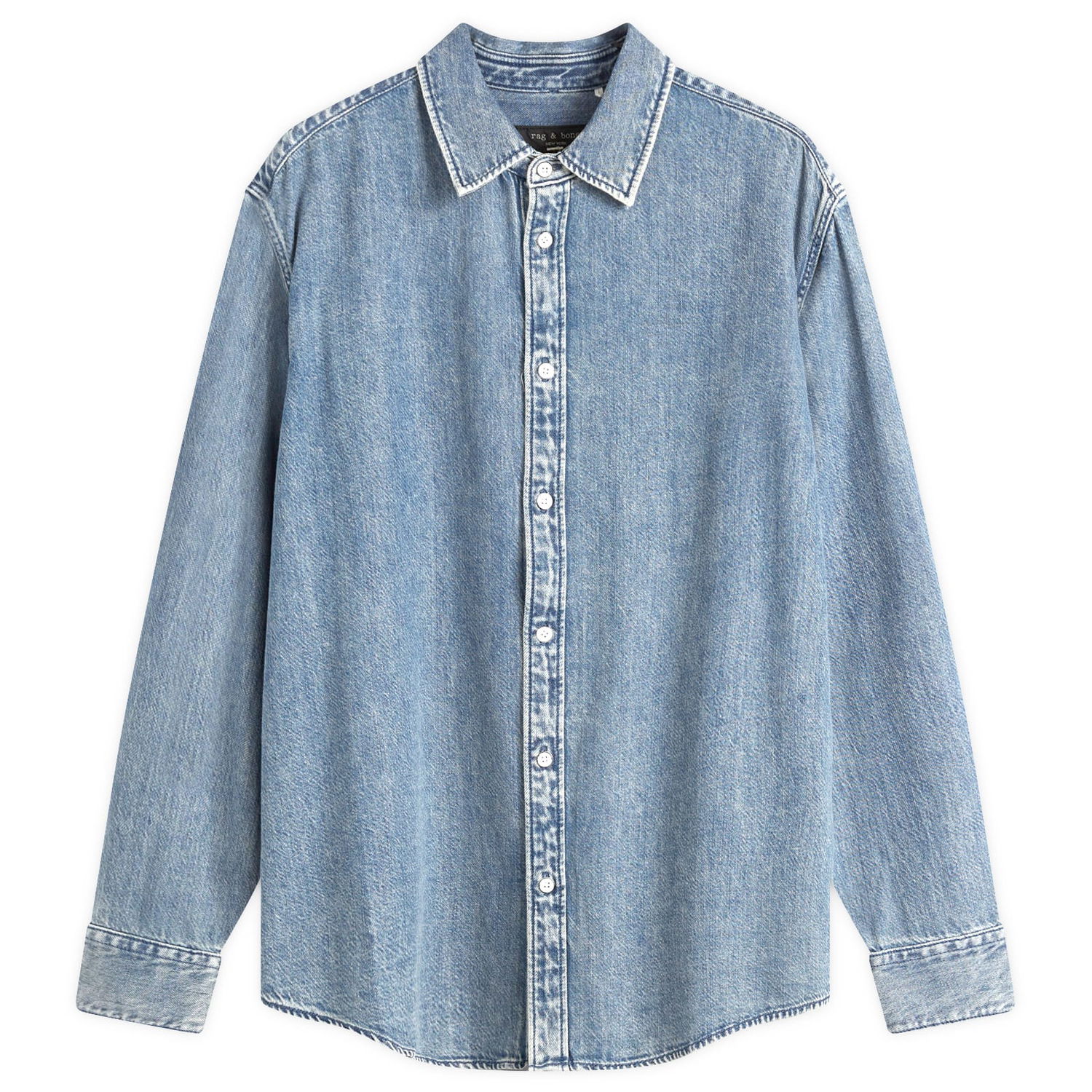 Paita rag & bone Rag & Bone Matthew Denim Shirt Size Large Sininen | MED24H1438UFCB, 0