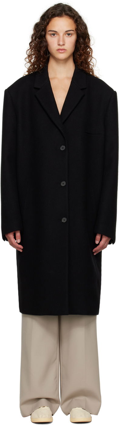 Takit The Row Long Wool Coat Musta | 7569-W1439, 0