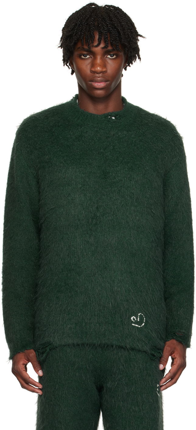 Villapaita ADER ERROR Crewneck Distressed Sweater Vihreä | BMADFWKT0304GN