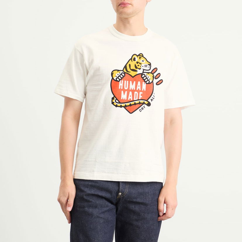 T-paita Human Made Human Made Tiger Heart Graphic T-Shirt, Size Large Valkoinen | HM30TE007-WHT