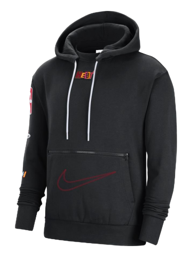 Huppari Nike NBA Miami Heat Courtside City Edition Fleece Pullover Hoodie Musta | DN9956-010
