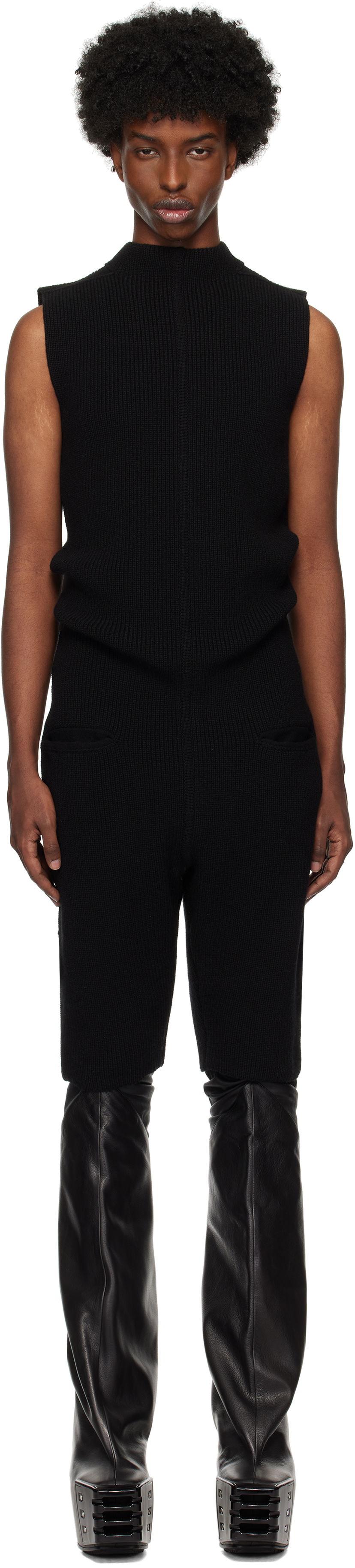 Haalari Rick Owens Headon Jumpsuit Musta | RR02D6683 KWV