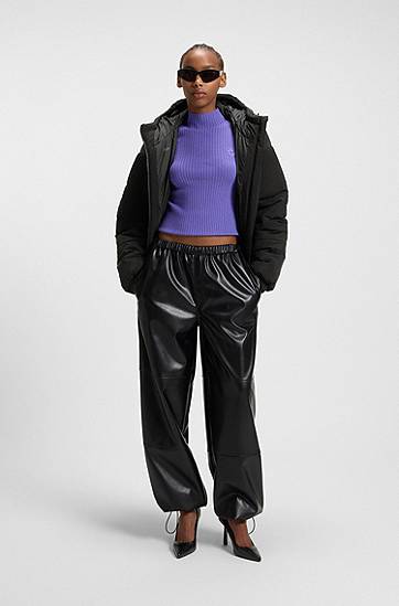Puffer takki BOSS Relaxed-fit water-repellent padded jacket with bubble shape Musta | 50547675, 1