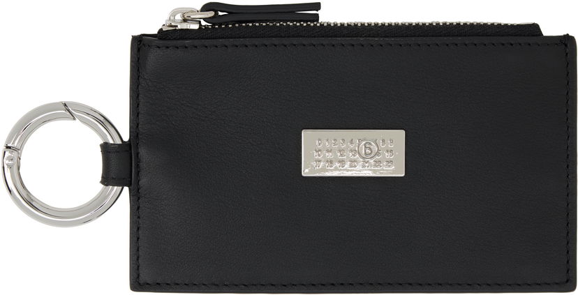 Lompakko Maison Margiela MM6 Maison Margiela Leather Wallet with Ring Musta | SA6UI0031 P8332
