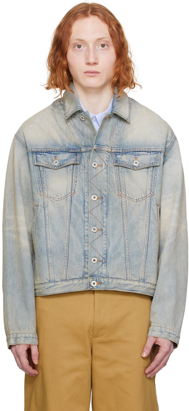 Takki KENZO Paris Drawn Varsity Denim Jacket Sininen | FE55DV3026B8