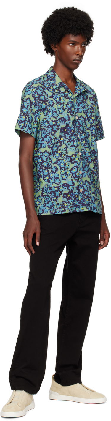 Paita Paul Smith PS Paul Smith Printed Shirt Sininen | M2R-114R-N22103-34, 3