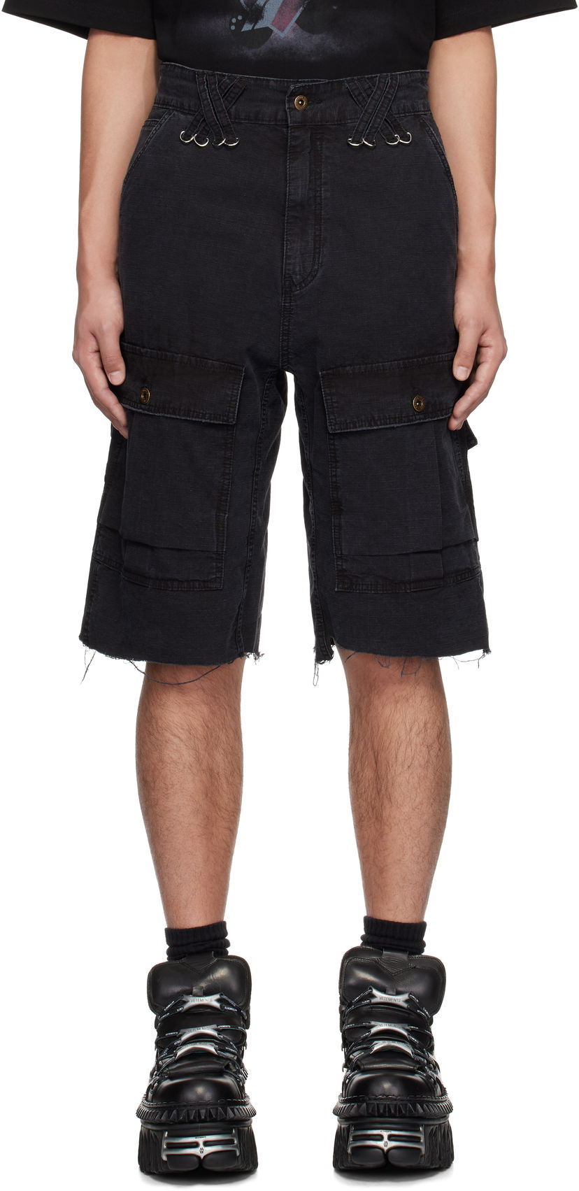 Shortsit We11done We11done Military Vintage Shorts Musta | WD-PT0-25-234-M-BK