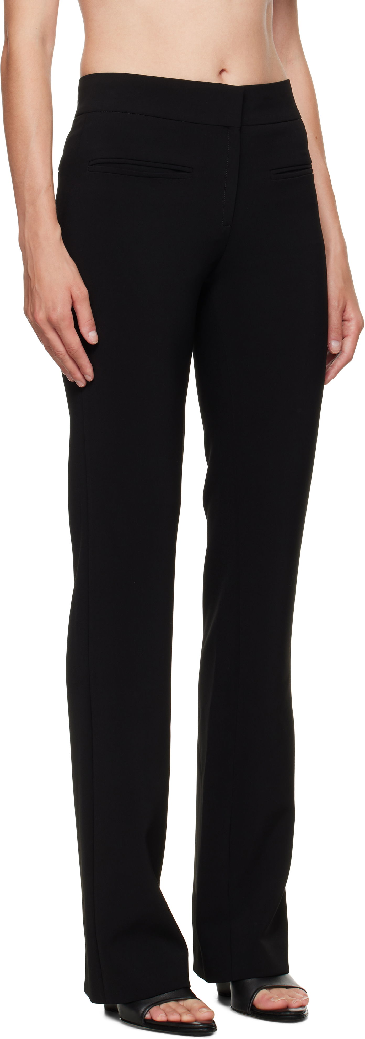 Housut Courrèges Courrèges Heritage Fluid Bootcut Trousers Musta | 325CPA427PL0159, 1