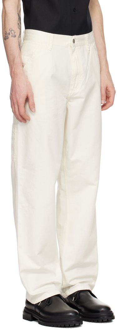 Housut Carhartt WIP Work In Progress Single Knee Trousers Valkoinen | I031499, 4