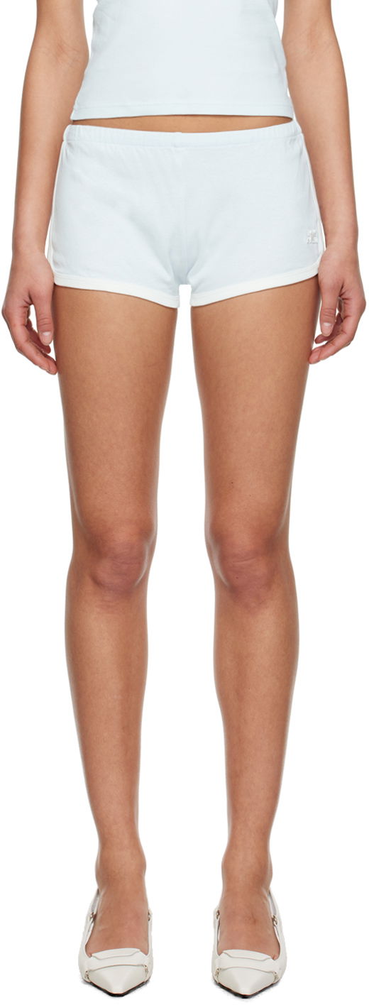 Shortsit Courrèges Courrèges Contrast Trim Dolphin Shorts Valkoinen | 223JSH023JS0070
