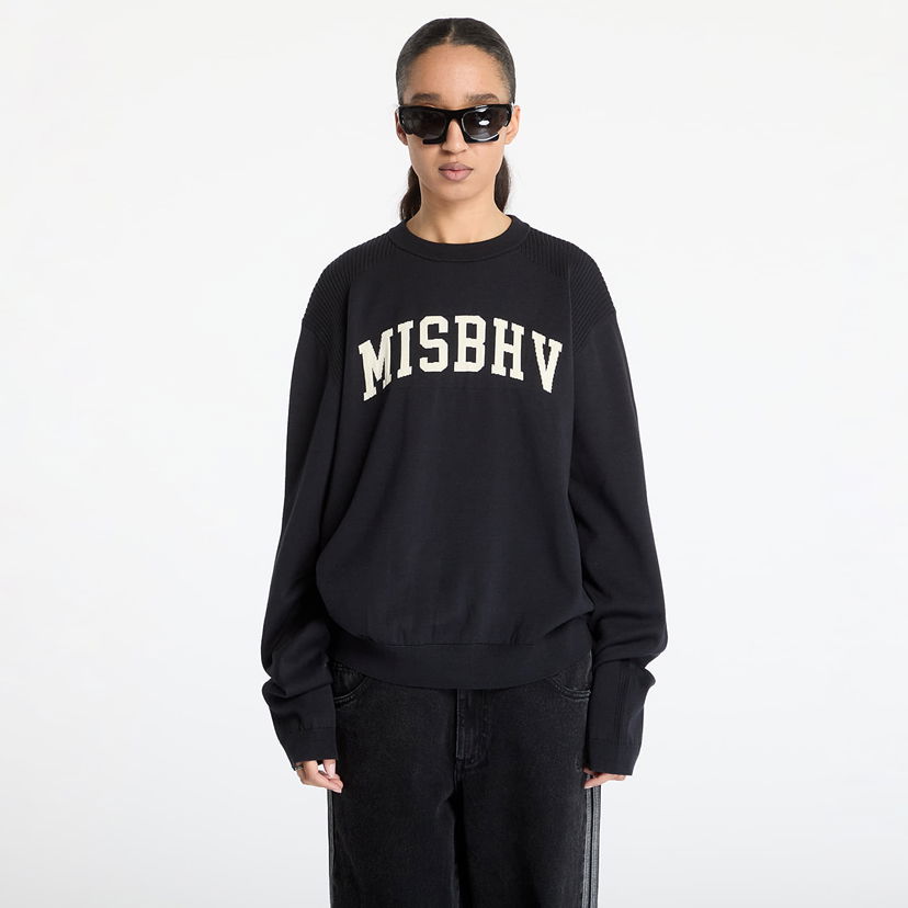 Villapaita MISBHV MISBHV Knitted Varsity Crewneck Sweatshirt Musta | 250M701