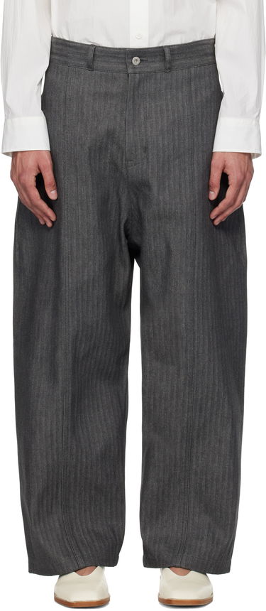 Housut sage NATION SAGE NATION Welt Striped Trousers Harmaa | S083 WELT TROUSER DENIM, 0