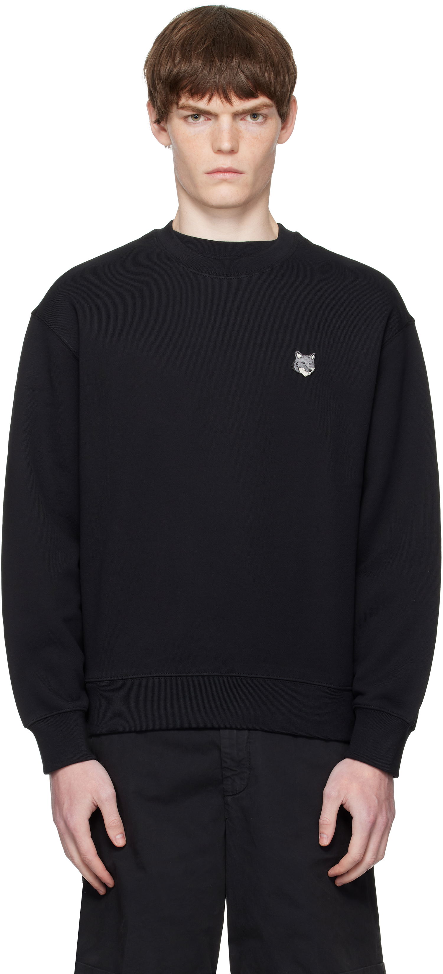 Huppari MAISON KITSUNÉ Maison Kitsuné Fox Head Comfort Sweatshirt Musta | PM00304KM0341, 0
