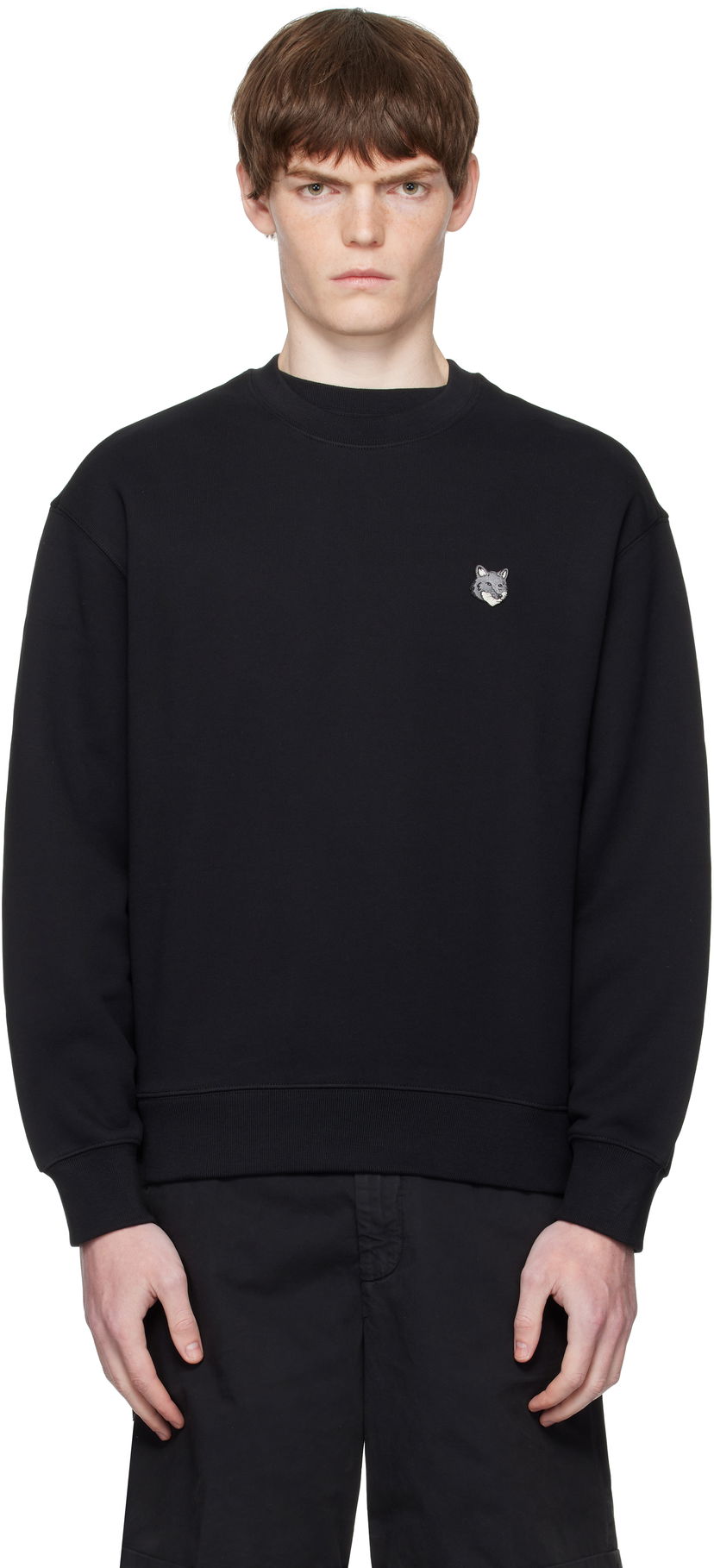 Huppari MAISON KITSUNÉ Maison Kitsuné Fox Head Comfort Sweatshirt Musta | PM00304KM0341
