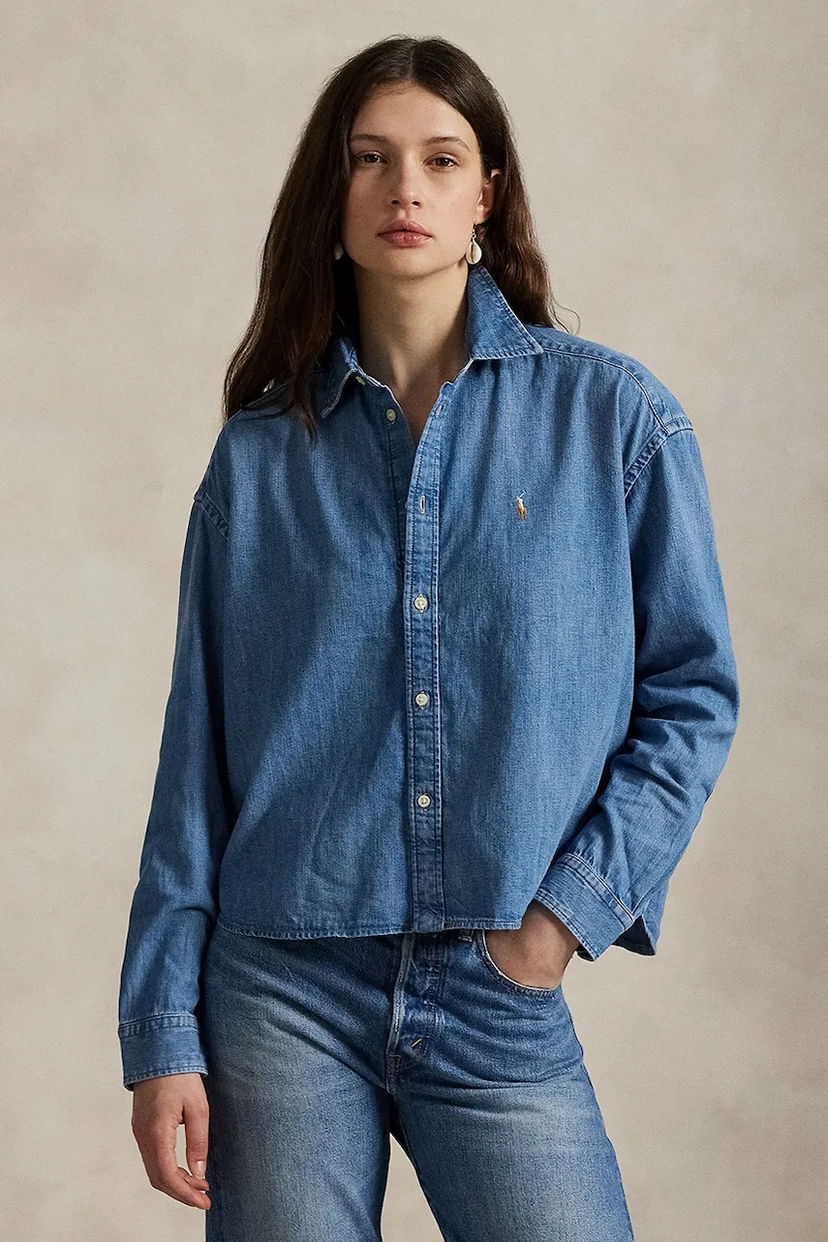 Paita Polo by Ralph Lauren Relaxed Fit Denim Shirt with Classic Collar by Polo Ralph Lauren Sininen | 211969457
