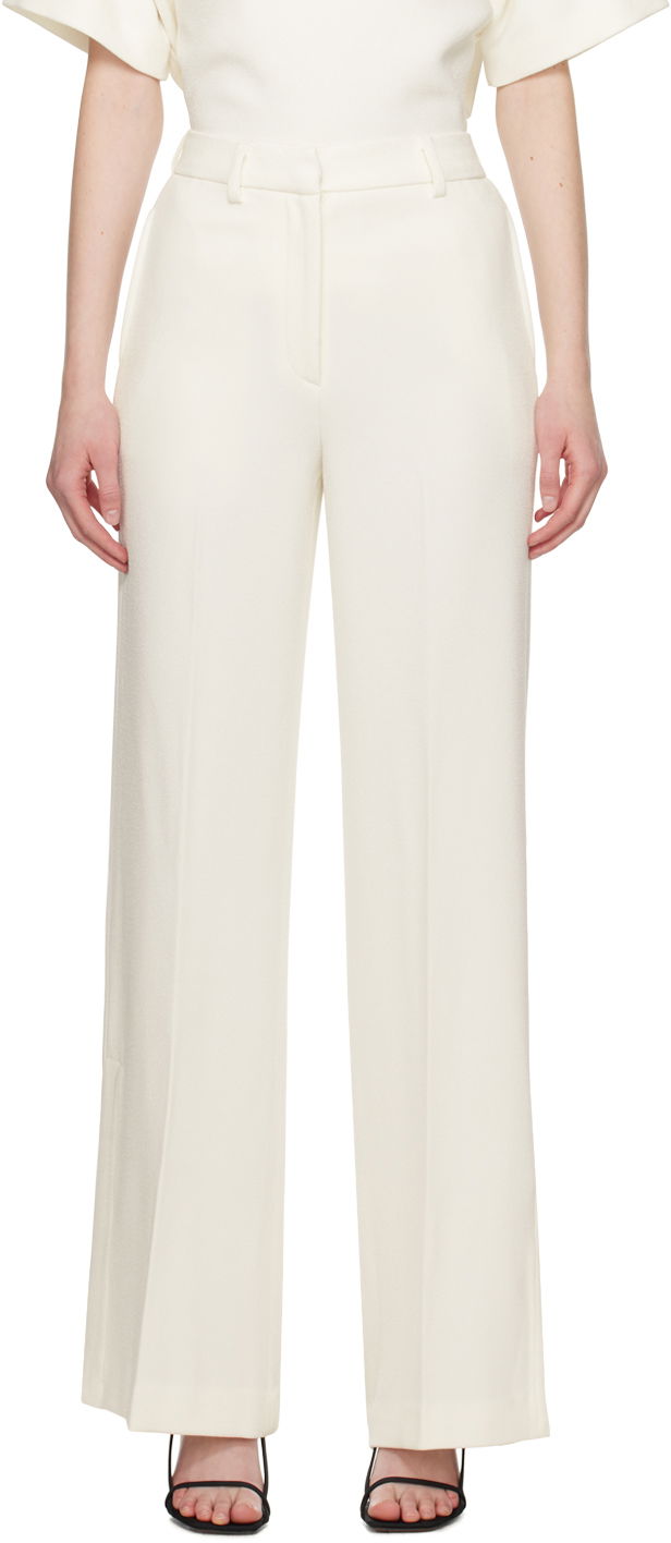 Housut Anine Bing ANINE BING Women's Lyra High-Rise Wide-Leg Dress Pants Valkoinen | A-03-3275-100