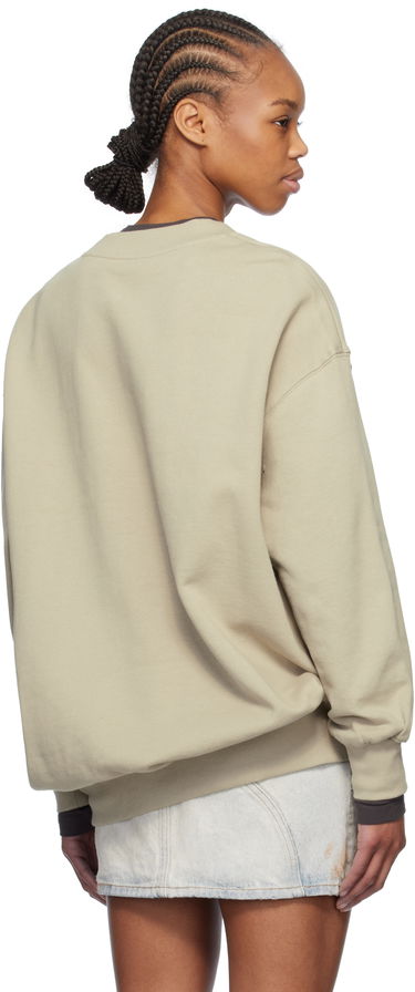 Villapaita We11done We11done Oversized V-Neck Sweatshirt Beige | WD-TS0-25-773-U-KK, 2