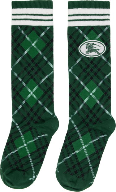 Sukat Burberry Burberry Argyle Check Stretch Socks Vihreä | 8113536, 1