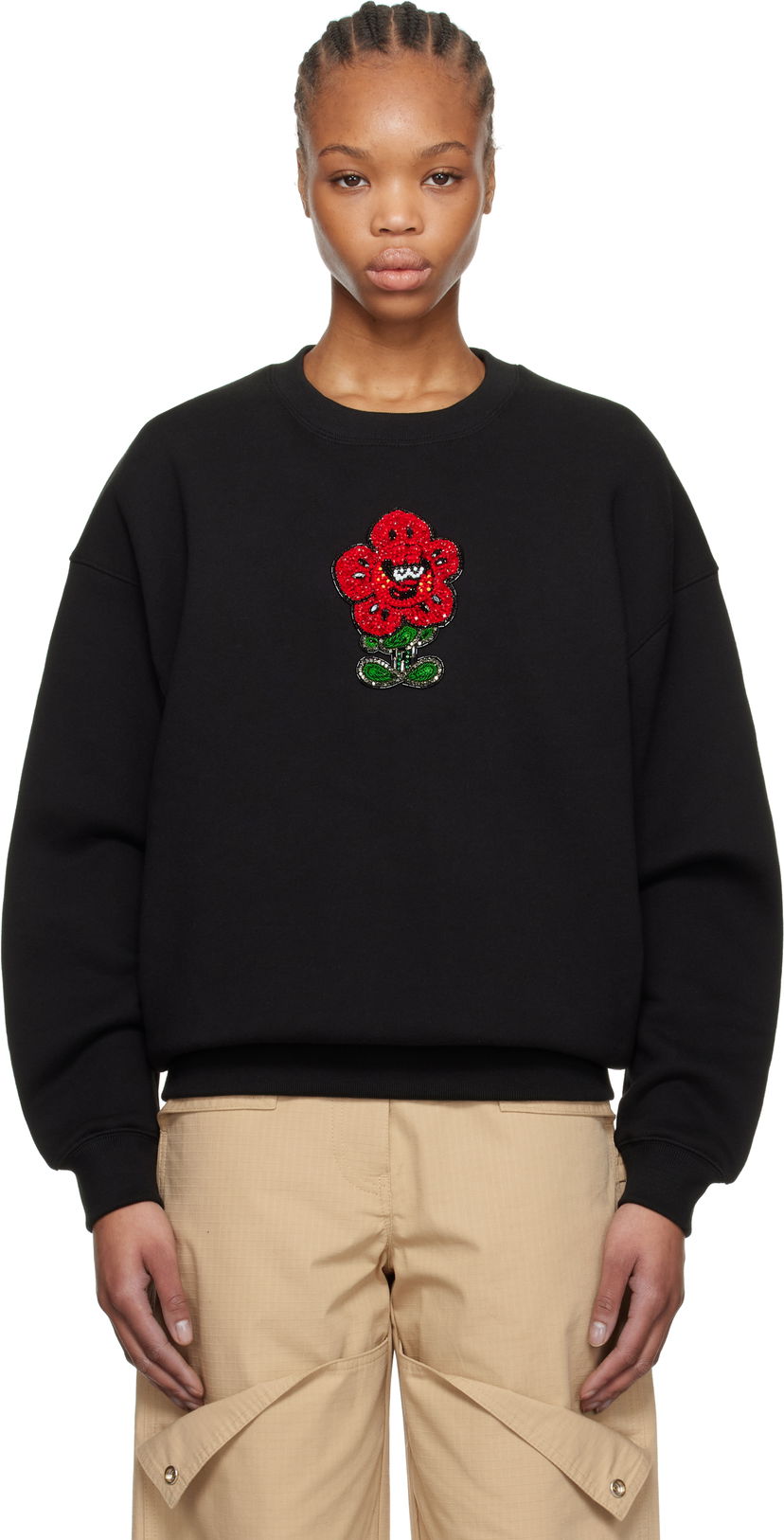 Villapaita KENZO Kenzo Paris VERDY Edition Embroidered Oversized Sweatshirt Musta | FF52SW1944MB