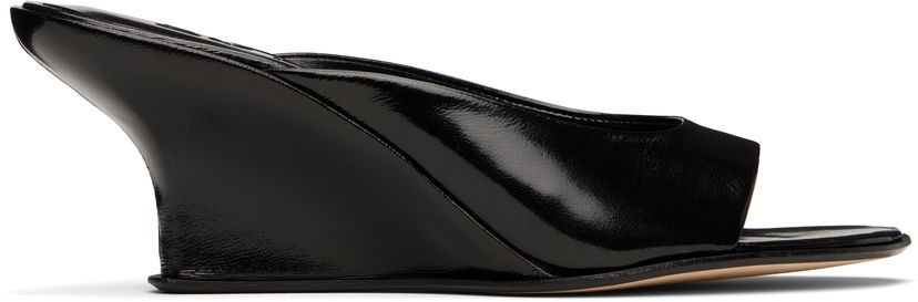 Vaatteet BY FAR BY FAR Caroo Wedge Mules Musta | MWFHO130LL032BK001PL